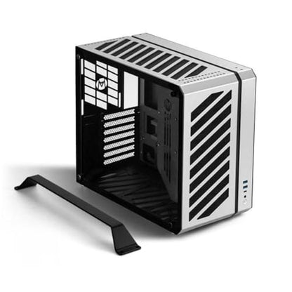 Mechanic Master C34Pro Portable Compact ATX/E-ATX Gaming PC Case Silver - color: Silver