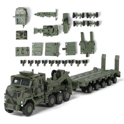 SEBUNAS 1/72 Scale M1070 (Green) Military Truck Quick Build Model - color: 9.M1070 GREEN