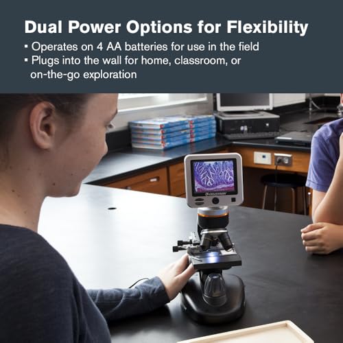 Celestron LCD Digital Microscope II – 3.5" Rotating LCD Touchscreen - style: LCD Digital Micro II