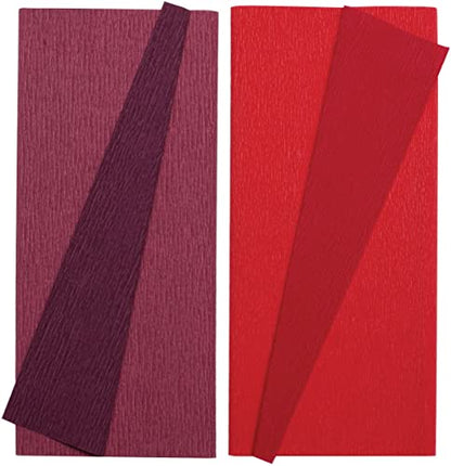 Lia Griffith Double Sided Crepe Paper Folds Roll, 6.7-Square Feet, Sangria and Aubergine, Cherry and Raspberry - color: Sangria and Aubergine, Cherry and Raspberry, size: 6.7-Square Feet