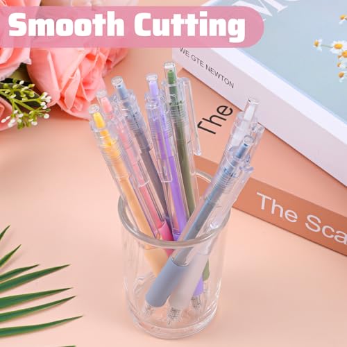 7 Pcs Knife Pen Craft Cutting Tools Utility Knife Paper Cutter Retractable Pen Carving Tools for DIY Kit Precision Craft Cutting Pens Cartoon Cutter Pattern Tool Carving Knives for Scrapbooking