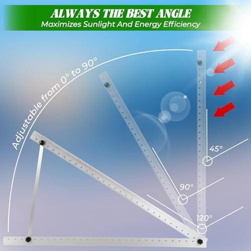45inch Solar Panel Mounting Brackets, 4 Sets Solar Panel Mounting Kit - size: 45in-4 set