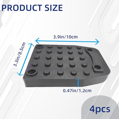Drywall Stilt Sole Replacement Kit - 4Pcs Drywall Stilt Non-Slip Mats for Construction, Painting, Electrical Work Universal Anti-Slip Pads for All Stilts