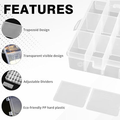 OALCQ 36 Grids Bead Organizer Box Tackle Box Organizers and Storage Rock Collection Boxes Plastic Organizer Boxes - size: 36 grids