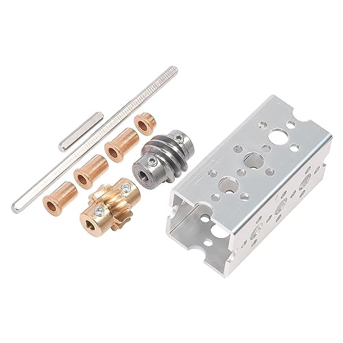 Pitsco Education TETRIX MAX 4:1 Aluminum Worm Gear Drivebox, Robotics Building Elements, Spare Parts for Robotics and Vehicles, Package Includes Spur Gear, Worm Gear, Channel, Axles, Bushings