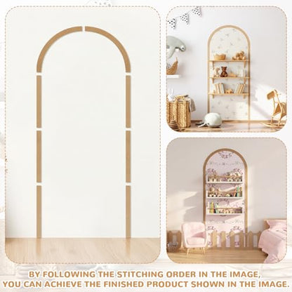Novabright Arch Wood Molding 47 x 22 Inch, Arch Unfinished Trim - size: 47 x 22 Inc, style: Arch