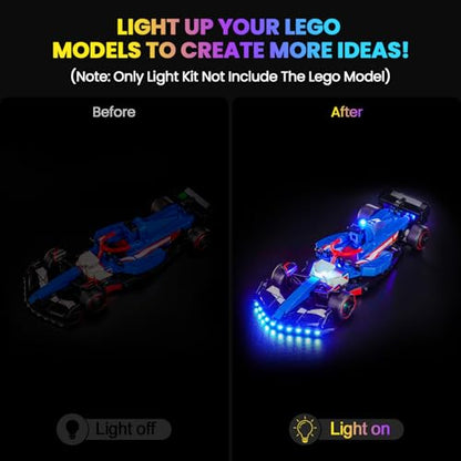 Upgraded Led Light Kit Compatible with Lego Visa Cash App RB VCARB 01 F1 Race Car Building Set, Lights Decoration Compatible with Lego 77246 (Model Not Included) - style: Classic Version 77246