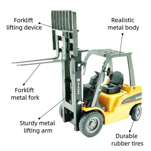 All-Metal Forklift Model 1:50 Die Cast Scale - Highly Detailed Construction Toy, Perfect for Collectors and Display, Durable Alloy Material, Ideal Gift - style: Forklift Truck model