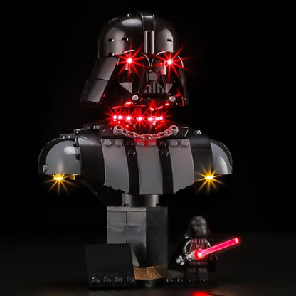 LED Lighting Set Compatible with Lego Star Wars Darth Vader Bust 75439 Set, DIY Light Up Kit for 75439 Building Blocks Model (Building Sets Not Included) - style: 75439 Darth Vader Bust Set