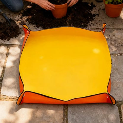 Repotting Mat 1x1m Foldable Gardening Accessories - color: Yellow