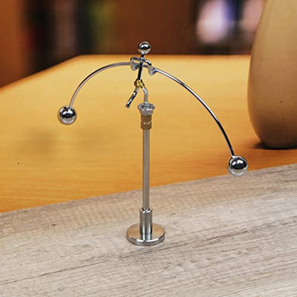 Sunnytech Steel Physics Toy Kinetic Art Balance Toy Balancing Decompressive Science Psychology Home Office Toy for Desk Decor Golden Pants Hercules WJ149 - style: WJ149
