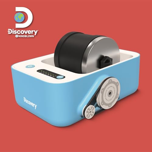 Discovery™ Rock Tumbler Deluxe Set – Stone Polishing Kit with Rocks, 4 Grits, Gem Case| STEM Science Project Kit for Kids & Beginners| Cool Toy for Boys & Girls Ages 8+