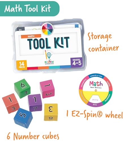 Carson Dellosa 30-Piece Be Clever Wherever Grades 4-5 Mathematics Tool Kit