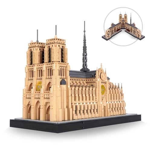 Architecture Notre-Dame de Paris Model Building Block Set, Openable Architecture Model Micro Building Kit Collection Building Toy - color: Notre-dame De Paris-openable