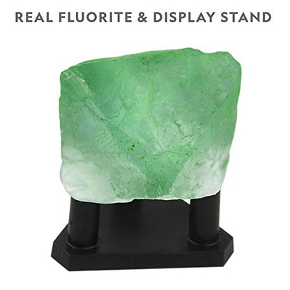 NATIONAL GEOGRAPHIC Glow-in-the-Dark Crystal Growing Lab - DIY Crystal Creation - Includes Real Fluorite Crystal Specimen - color: Glow-in-the-dark Green