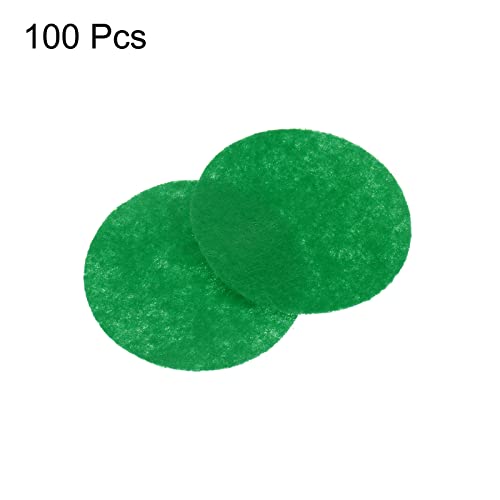 HARFINGTON 100pcs Round Felt Circles, 40mm 1-1/2" Pre Cut Felt Craft Pads Non-Woven Mini Felt Fabric Circles for DIY Sewing Handcraft Cut Projects Craft Finishing, Green - color: Green, size: 40mm
