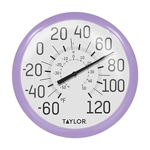 Taylor Precision Products 6700LC Big and Bold Dial Thermometer, 13.25", Lilac - color: Lilac, size: 13.25 inches (Pack of 1)