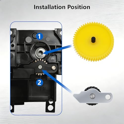 Upgrade Hardened Steel Extruder Gears Assembly for Bambu Lab P2S, Integrated Shaft Design Filament Drive Transmission Replacement Part Wear-Resisting Extruder Dual Gears for P2S