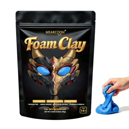 MEARCOOH Modeling air Dry Foam Clay Blue Cosplay Magic Clay 100g (3.53oz) - color: Blue, size: 100g