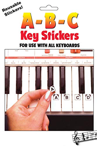 ABC Keyboard Stickers – Easy to Apply Learning Tool for Any Piano or Keyboard | Self Adhesive Music Notes Guide for Beginners, Students and Teachers | Ideal for Learning and Practicing