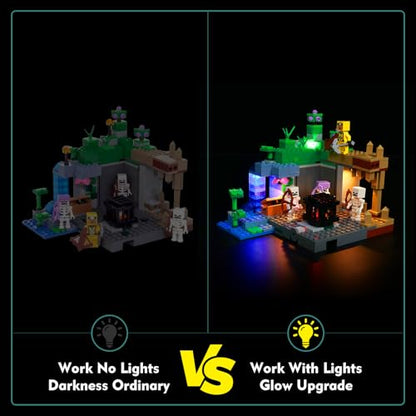 VONADO Led Light Kit Compatible with Lego 21189 Skeleton Dungeon, DIY Decor Lights for Lego Building Blocks