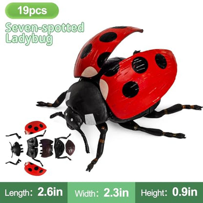 7 Pcs Lifelike 3D Insect Puzzle Toys,1:1 Scale Replica Bug Building Blocks,Slot-Together Assembly Educational Figures,Ideal Gift for Boys Girls Ages 5 6 7 8+,Perfect for Classroom and Party - style: 3D Insect Puzzle