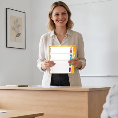24Pcs Place Value Chart Dry Erase Flash Cards Double Sided Addition Subtraction Cardboard Math Whiteboard Math Manipulatives Teacher Portable Tool 12" x 9" - style: Place Value Chart
