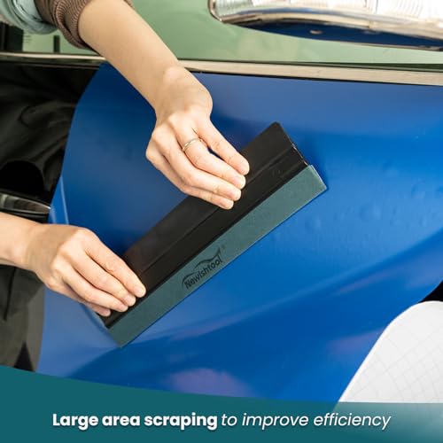 NEWISHTOOL 7 in 1 Vinyl Squeegee Tool Different Sizes Plastic Scraper Cards - color: 7 Pcs-black