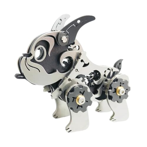Bulldog 3D Metal Puzzle, Black, 48 Pieces - color: Bulldog Black