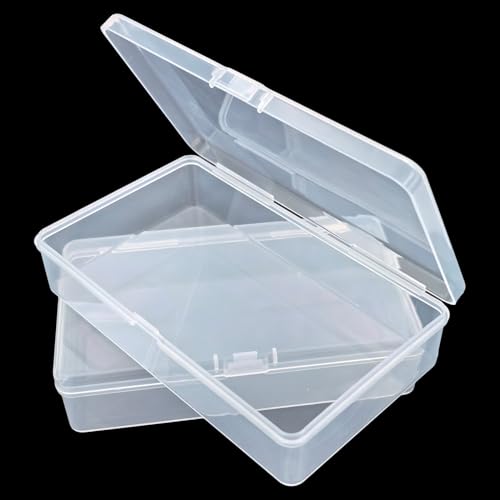 19 Pack Rectangular Clear Plastic Storage Containers - size: 5.7 x 3.35 x 1.38 inch