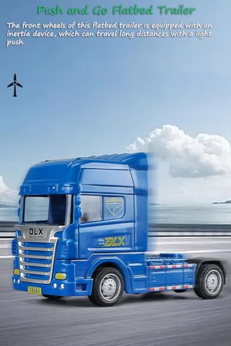 Miracland Wind Turbine Model & Flatbed Trailer Playset, Large Size Wind-up Generator Model Trail Transporter Science Kit