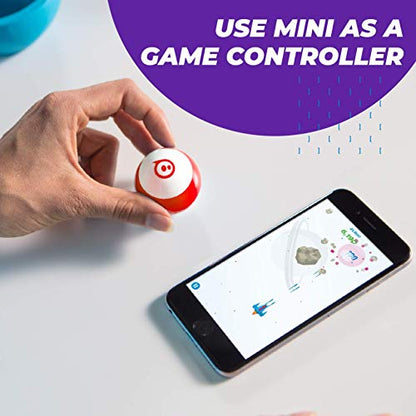 Sphero Mini (Red) - Coding Robot Ball - Educational Coding and Gaming for Kids and Teens - Bluetooth Connectivity - Interactive and Fun Learning Experience for Ages 8+ - color: Red