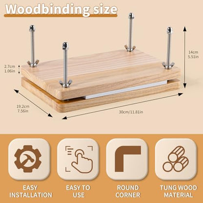 Book Binding Kits Book Press 7.9x11.6" Bookbinding Kit Bookbinding Supplies - size: 7.9"x11.6" Bookbinding Kit -1