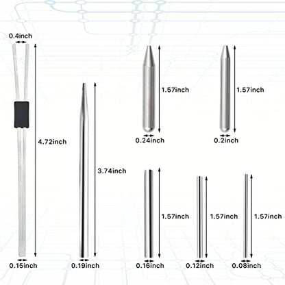 22 Pieces Metal DIY Model Tool Sets Metal Earth Model Kits, 2 Nose Pliers and Tab Edge Cylinder Cone Shape Bending Assist Tools for 3D Metal Jigsaw Puzzles Assembly