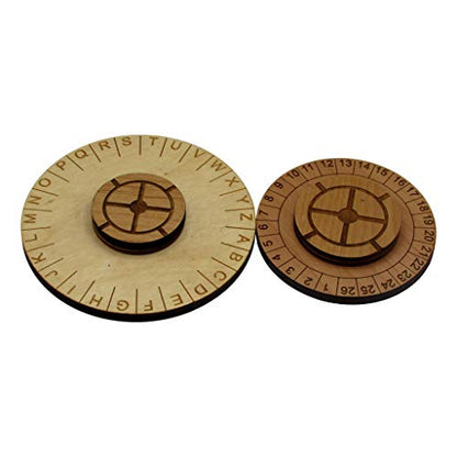 Hide and Seek Cipher Decoder Ring - Two Piece Escape Room Cipher Wheel - size: Hide and Seek Cipher