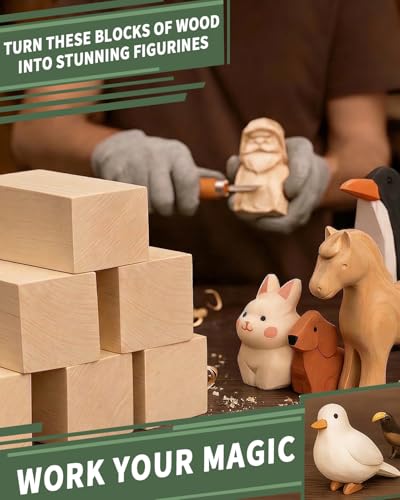 Basswood Carving Blocks 6 PCS: 6" x 2" x 2" Large Whittling Wood Blanks - color: 6 PCS (6"x2"x2")