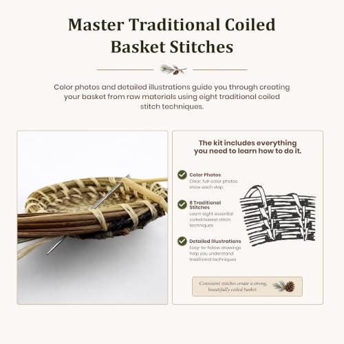 Coiled Pine Needle Basket Weaving Kit