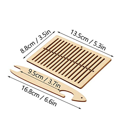 Weaving Kit 2 Pcs Weaving Shuttle Weaving Tools for Loom, Weaving Shuttle Tools Arts Crafts for Bracelet Bag Belt Camera Strap, Weaving Heddle for Beginner