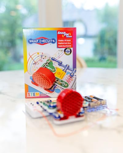 SNAP CIRCUITS STEM Radio Kit, Build an Electronic Radio, Kids Ages 8+ - color: Red