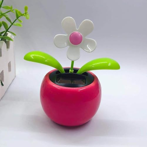 Solar Dancing Flower Car Dashboard Decorations - Funny Solar Powered Dancing Flower Pot Car Ornaments Flower Swinging Toy for Car Decor Funny Gifts for Friends Solar Power Kits
