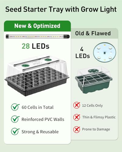 Pawfly 2 Pack Seed Starter Kit, 120 Cells, Seed Starter Trays - size: 120 Cells