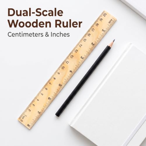 1Pc Wooden Rulers Measuring Tool School Supplies Straight Rulers Teacher Stationery 20cm Children Drawing Rulers Drafting Tools and Drafting Kits