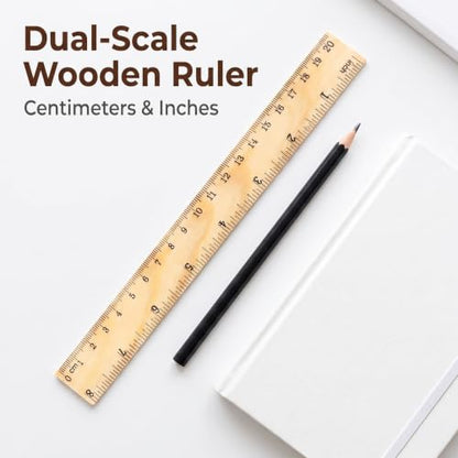 1Pc Wooden Rulers Measuring Tool School Supplies Straight Rulers Teacher Stationery 20cm Children Drawing Rulers Drafting Tools and Drafting Kits