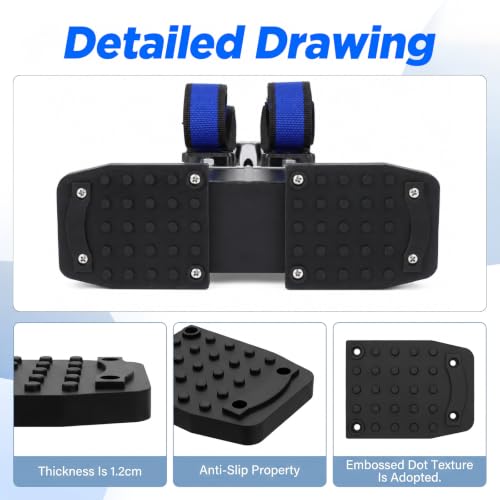 4Pc Drywall Stilt Sole Replacement Kit Non Slip Rubber Floor Pad with Screw