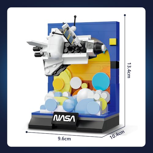 CaDA C56041W Space Shuttle Building Block Model, Space Exploration Series with Nassa Logo Display Base, White Spacecraft Creative Assembly Toy, Science and Education Collectible Ornaments 250 Pieces - color: C56041w