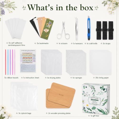 Professional Flower Press Kit 6 Layers 6.3 x 8.3 inch, Flower Pressing Kit for Adults Kids, Leaf Press,Great Gift Valentine's Day - color: wood