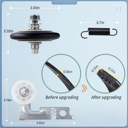 Upgraded Dryer Rollers Kit Compatible with LG Kenmore Dryers Parts