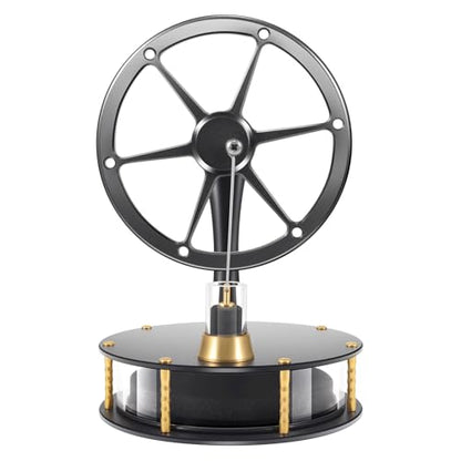 HZZ92 Low Temperature Stirling Engine DIY Heat Education Model Class Teaching Brass Aluminium Stirling Engine Low Friction Graphite Piston for Adults Desktop Toy Gift for Engineer-Black - color: Black