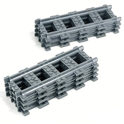 10IN1 (58PCS) Train Bridge Toy Track Accessory for Kids, Classic Railway Track Building Toy with Straight, Curved, Bracket, Cross & Bridge Tracks (Train Base 58PCS) - style: 10IN1 SET