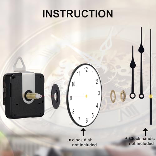EMOON 2-Pack Quartz Clock Movement Replacement, Battery Operated Silent Clock Mechanism Kit for DIY Wall Clock Repair & Custom Clocks,Total Shaft Length 20 mm & 23 mm - size: Total Shaft Length 20MM+23MM